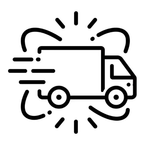Delivery truck icon representing free shipping on orders over $75