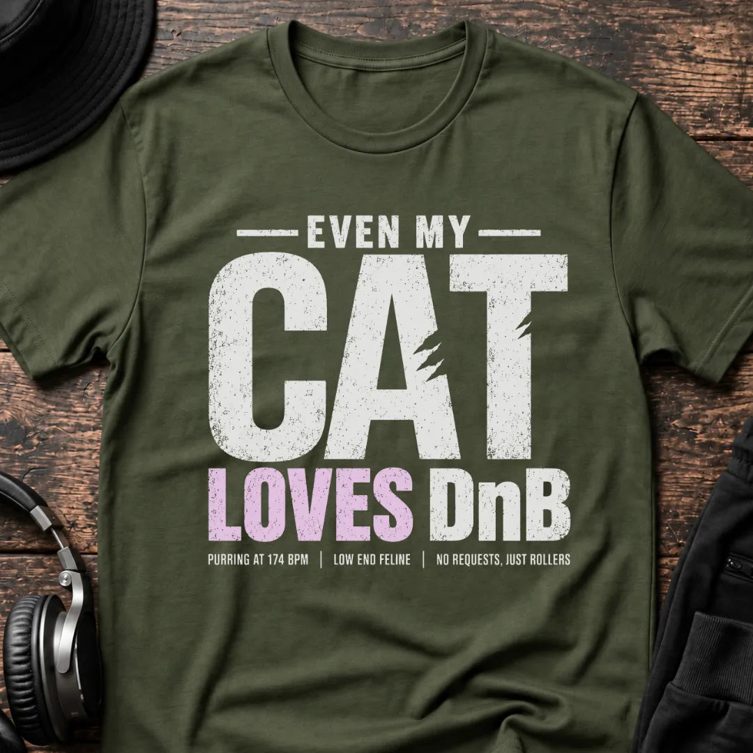 Cat Loves DnB T-Shirt