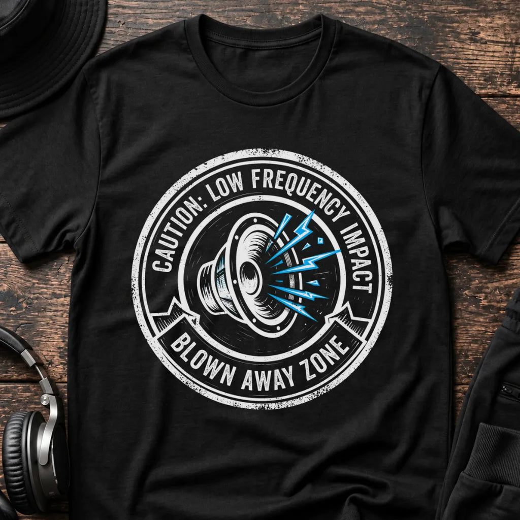Blown Away Zone DnB T-Shirt flat lay by QUASIKERN