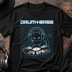 174 BPM Cat DnB T-Shirt flat lay by QUASIKERN