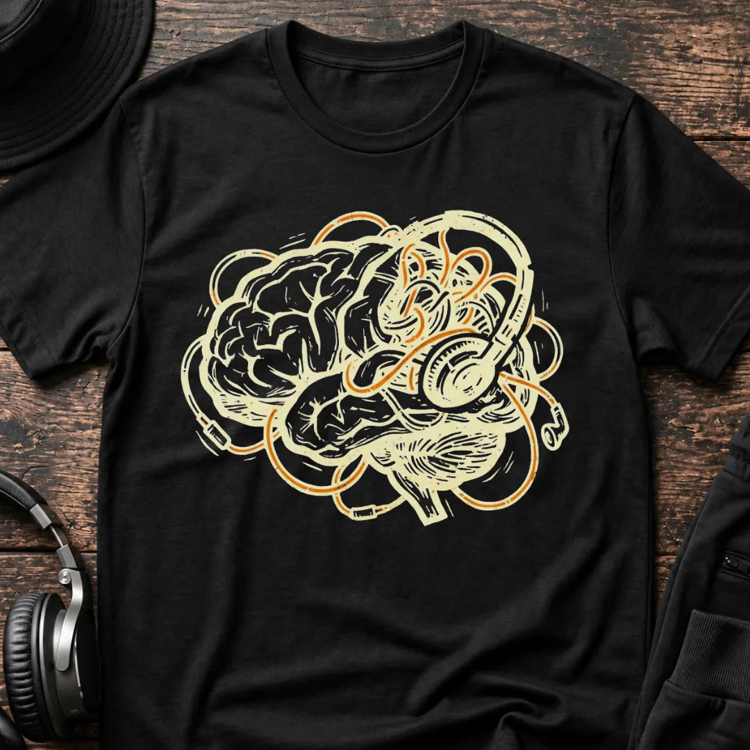 Bass Addiction DnB T-Shirt flat lay by QUASIKERN