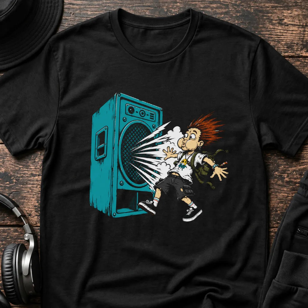Blown Away by Bass DnB T-Shirt flat lay by QUASIKERN