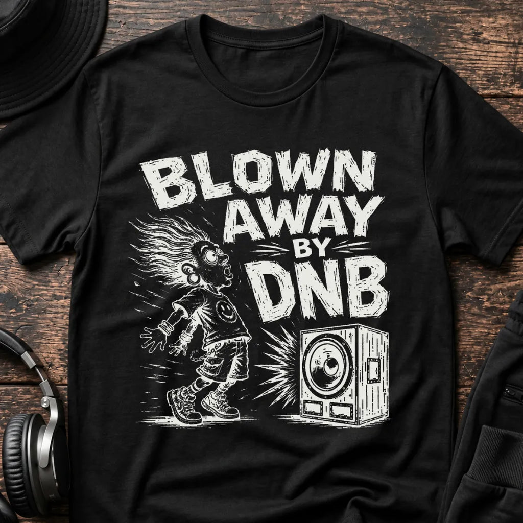Blown Away by DnB T-Shirt flat lay by QUASIKERN