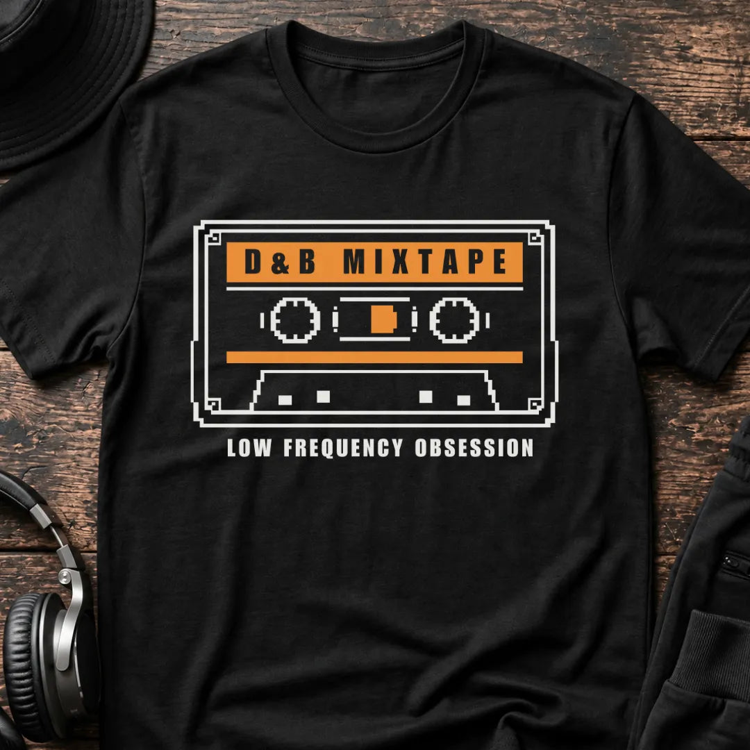 Low Frequency Mixtape DnB T-Shirt flat lay by QUASIKERN
