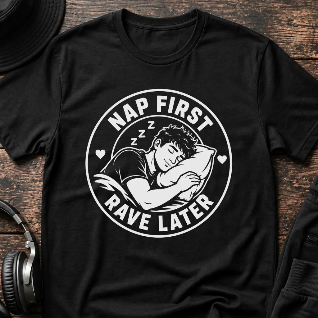 Dad Rave T-Shirt flat lay by QUASIKERN