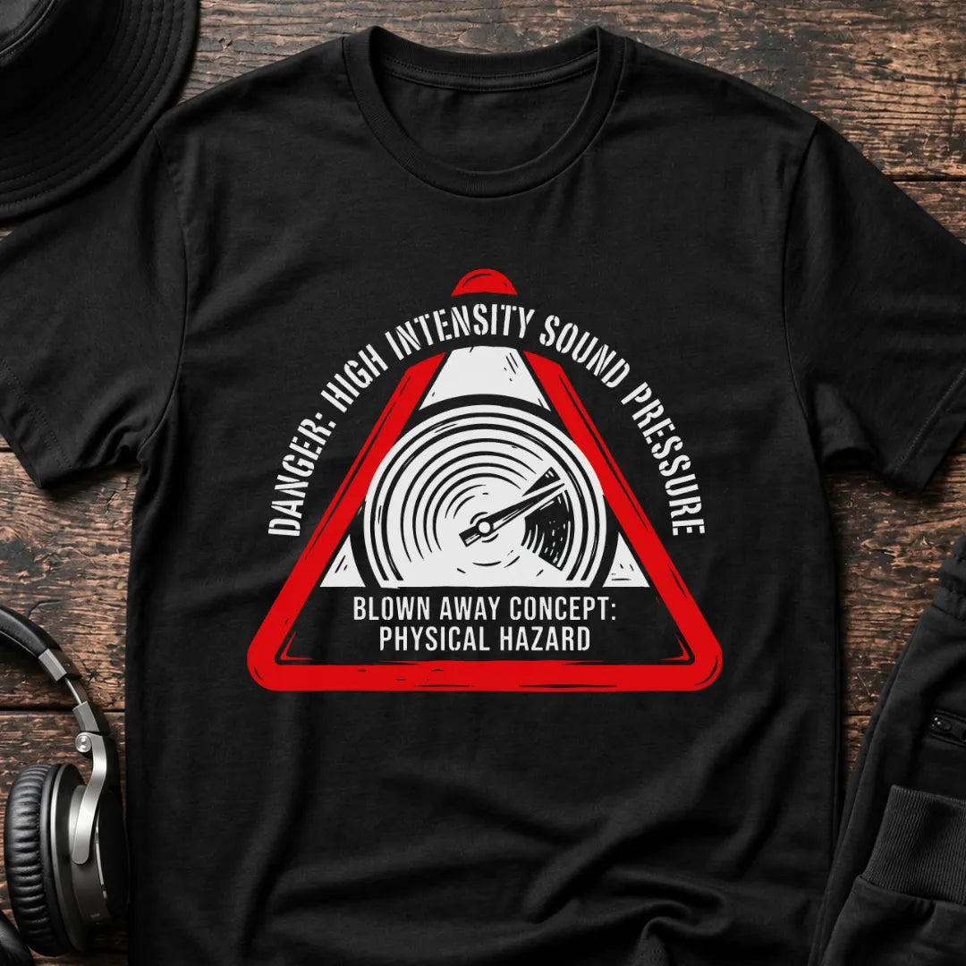 High Intensity DnB T-Shirt flat lay by QUASIKERN