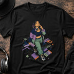 Girl Lost in Music Rave T-Shirt flat lay by QUASIKERN