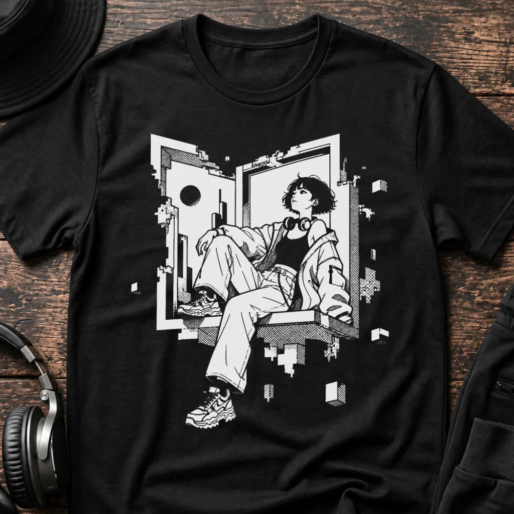 Lost in Space Rave T-Shirt flat lay by QUASIKERN