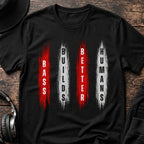 Bass Builds Better Humans Ed. 3 DnB T-Shirt flat lay by QUASIKERN
