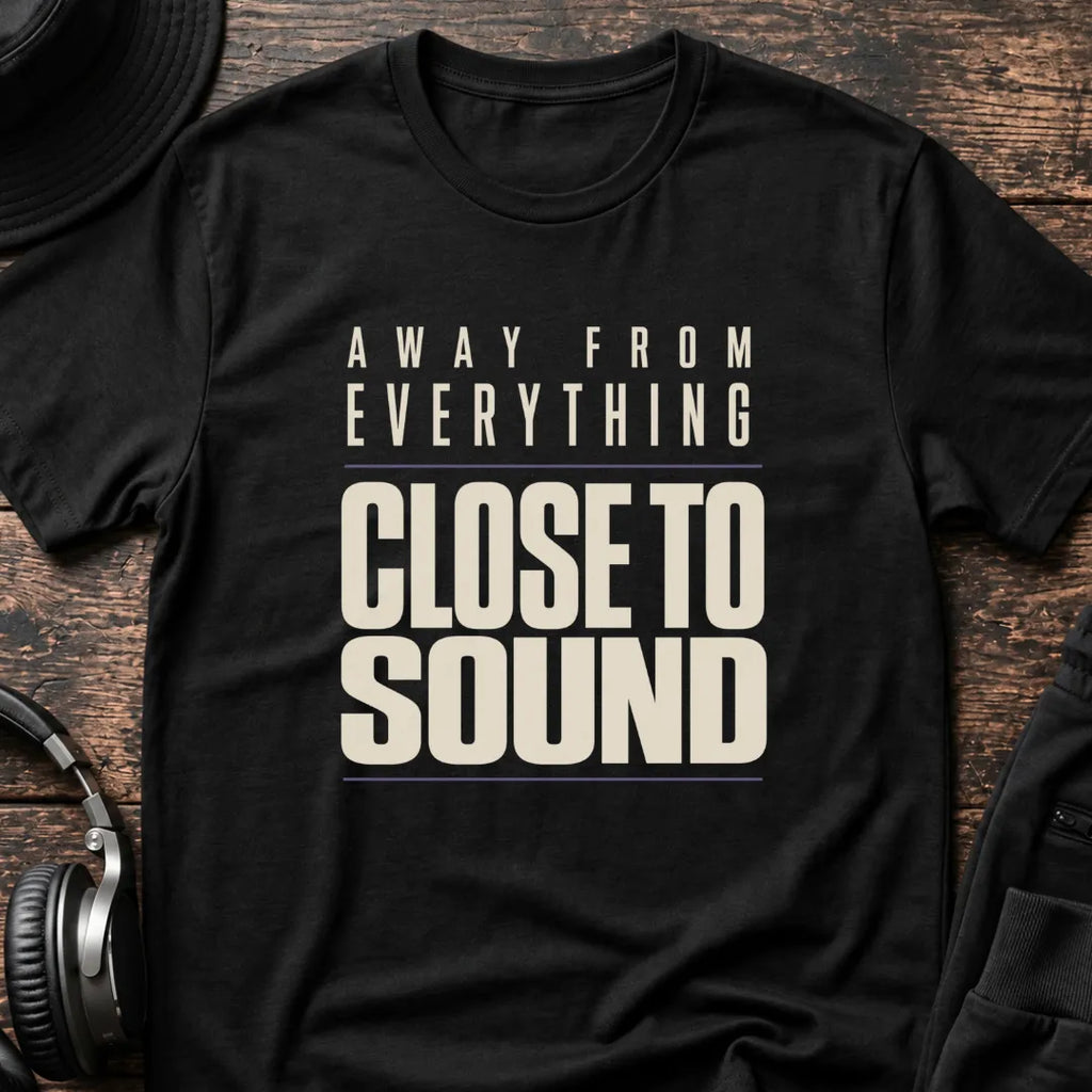 Close To Sound Rave T-Shirt flat lay by QUASIKERN