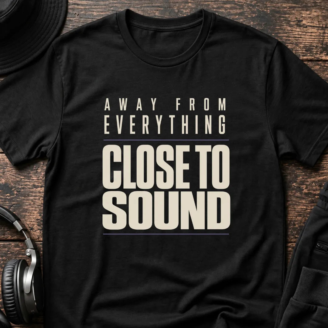 Close To Sound Rave T-Shirt flat lay by QUASIKERN