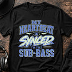 Synced Heartbeat DnB T-Shirt flat lay by QUASIKERN