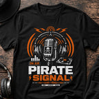 Pirate Signal DnB T-Shirt flat lay by QUASIKERN