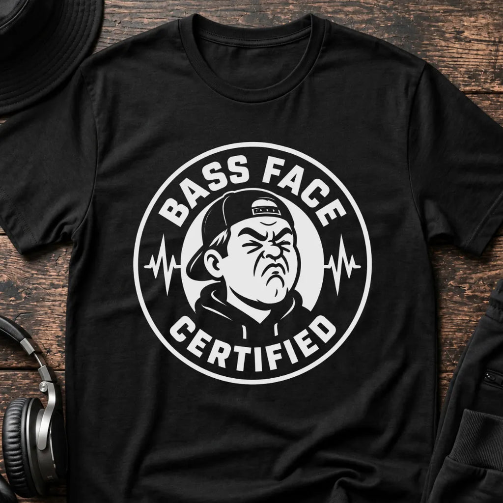 Bass Face Certified DnB T-Shirt flat lay by QUASIKERN