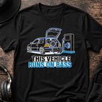 Runs on Bass DnB T-Shirt flat lay by QUASIKERN
