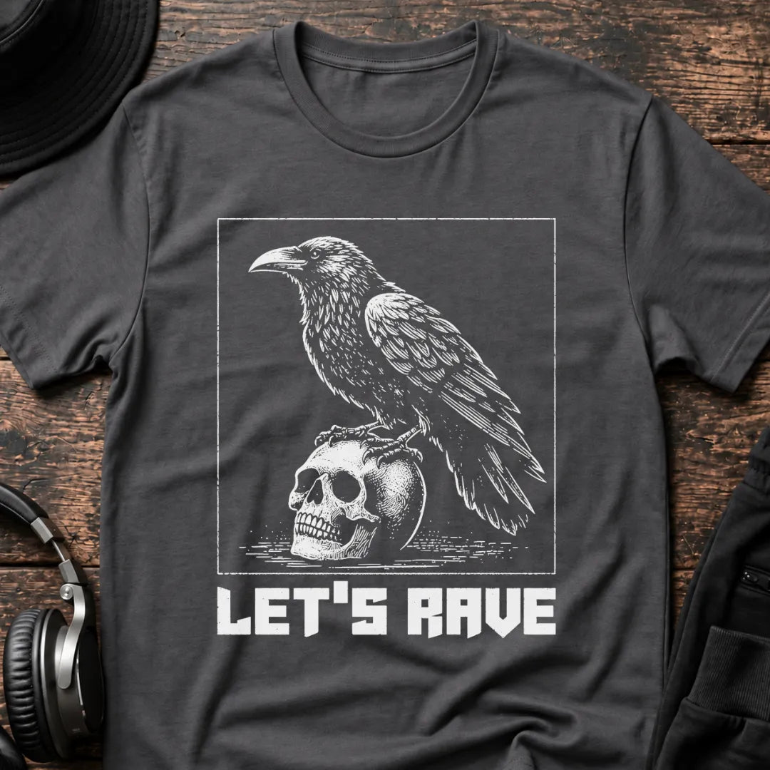 Let‘s Rave T-Shirt flat lay by QUASIKERN