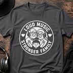 Loud Music Family Rave T-Shirt flat lay by QUASIKERN