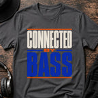 Connected by Bass DnB T-Shirt flat lay by QUASIKERN