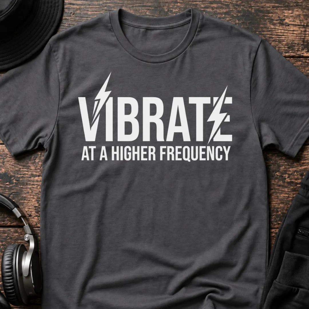 Higher Frequency DnB T-Shirt flat lay by QUASIKERN