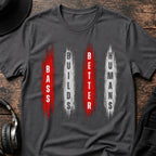 Bass Builds Better Humans Ed. 3 DnB T-Shirt flat lay by QUASIKERN
