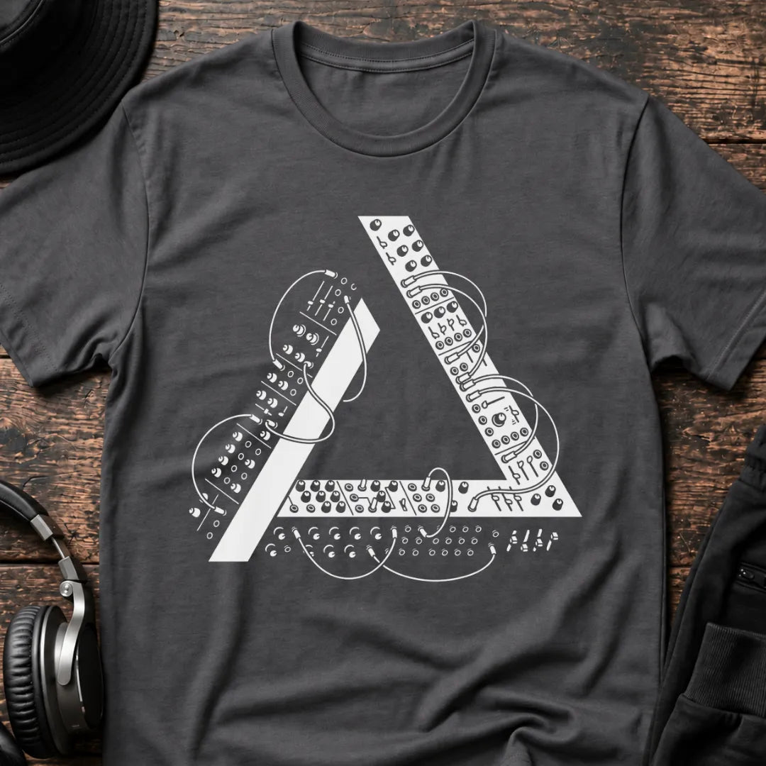 Trinity Console DJ T-Shirt flat lay by QUASIKERN