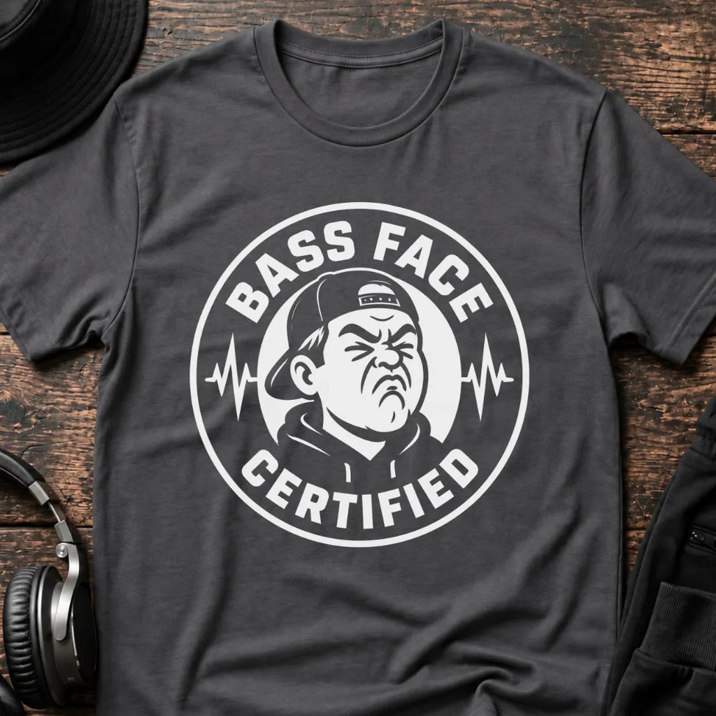 Bass Face Certified DnB T-Shirt flat lay by QUASIKERN