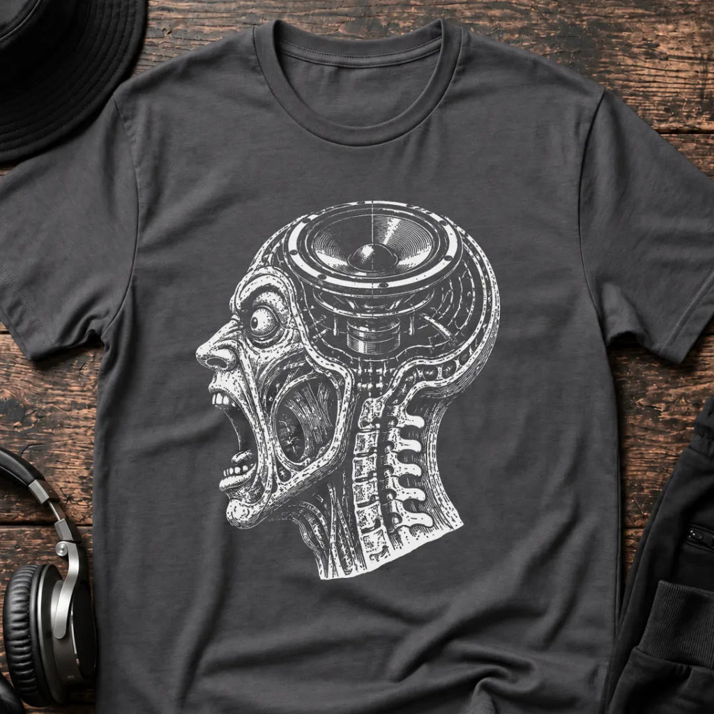 Bass Head DnB T-Shirt flat lay by QUASIKERN