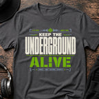 Keep The Underground Alive Jungle T-Shirt flat lay by QUASIKERN