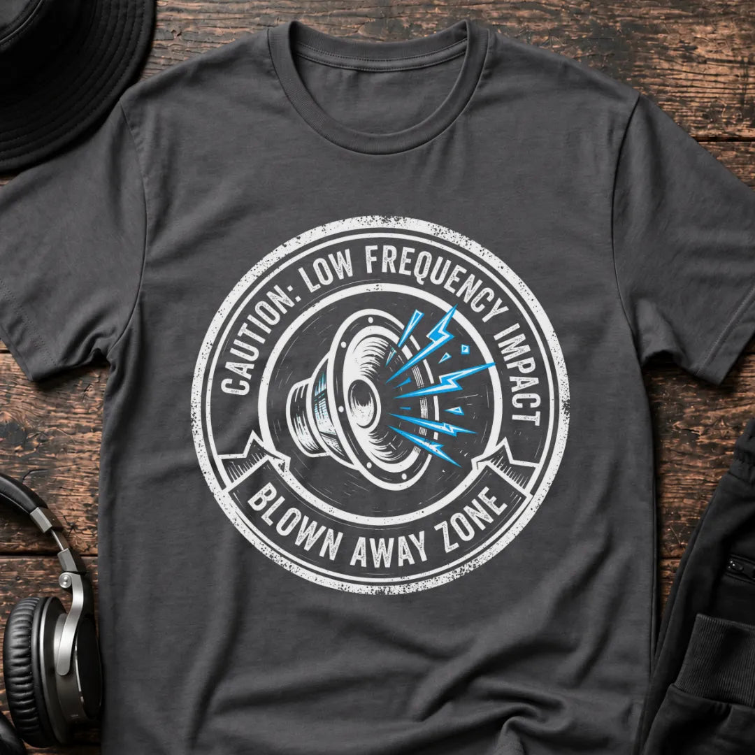 Blown Away Zone DnB T-Shirt flat lay by QUASIKERN