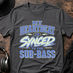 Synced Heartbeat DnB T-Shirt flat lay by QUASIKERN