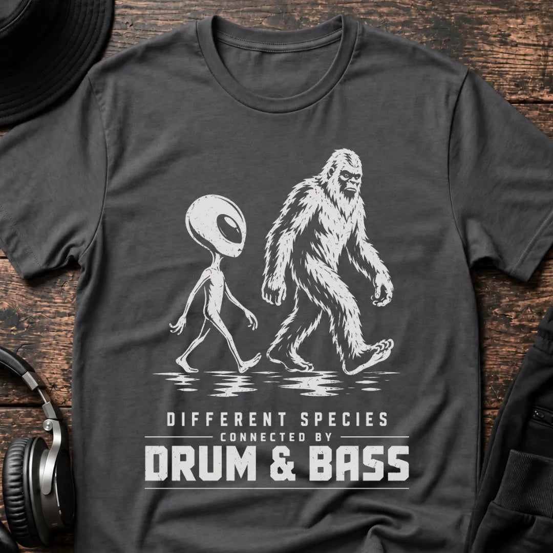 Different Species Connected by DnB T-Shirt flat lay by QUASIKERN