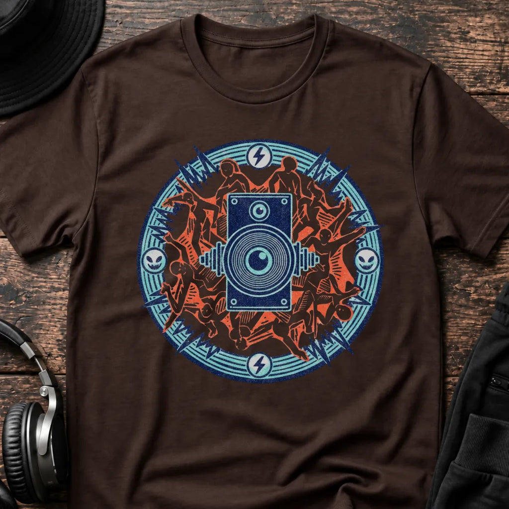 Mandala Rave T-Shirt flat lay by QUASIKERN