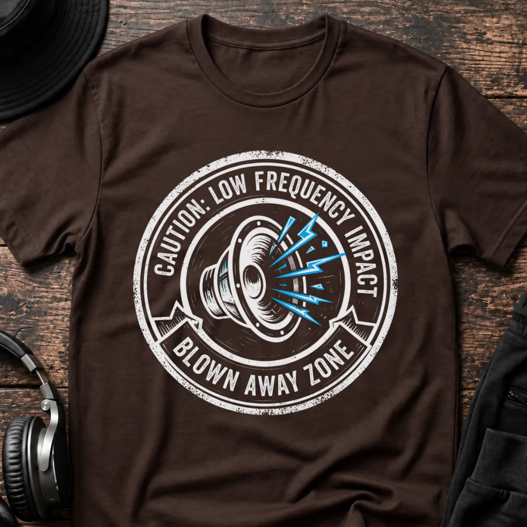Blown Away Zone DnB T-Shirt flat lay by QUASIKERN