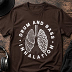 Drum & Bass Inhalation DnB T-Shirt flat lay by QUASIKERN