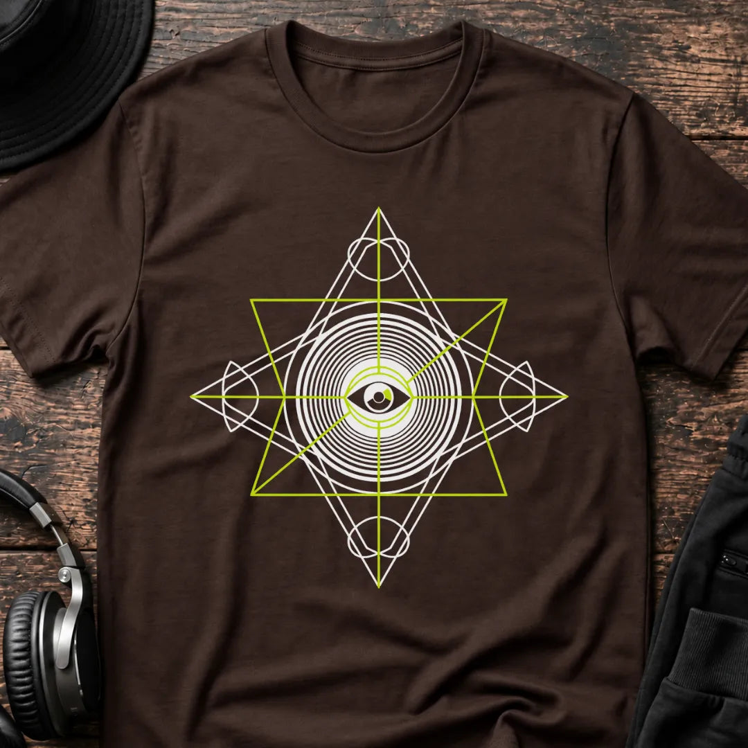 Frequency Vision Rave T-Shirt flat lay by QUASIKERN