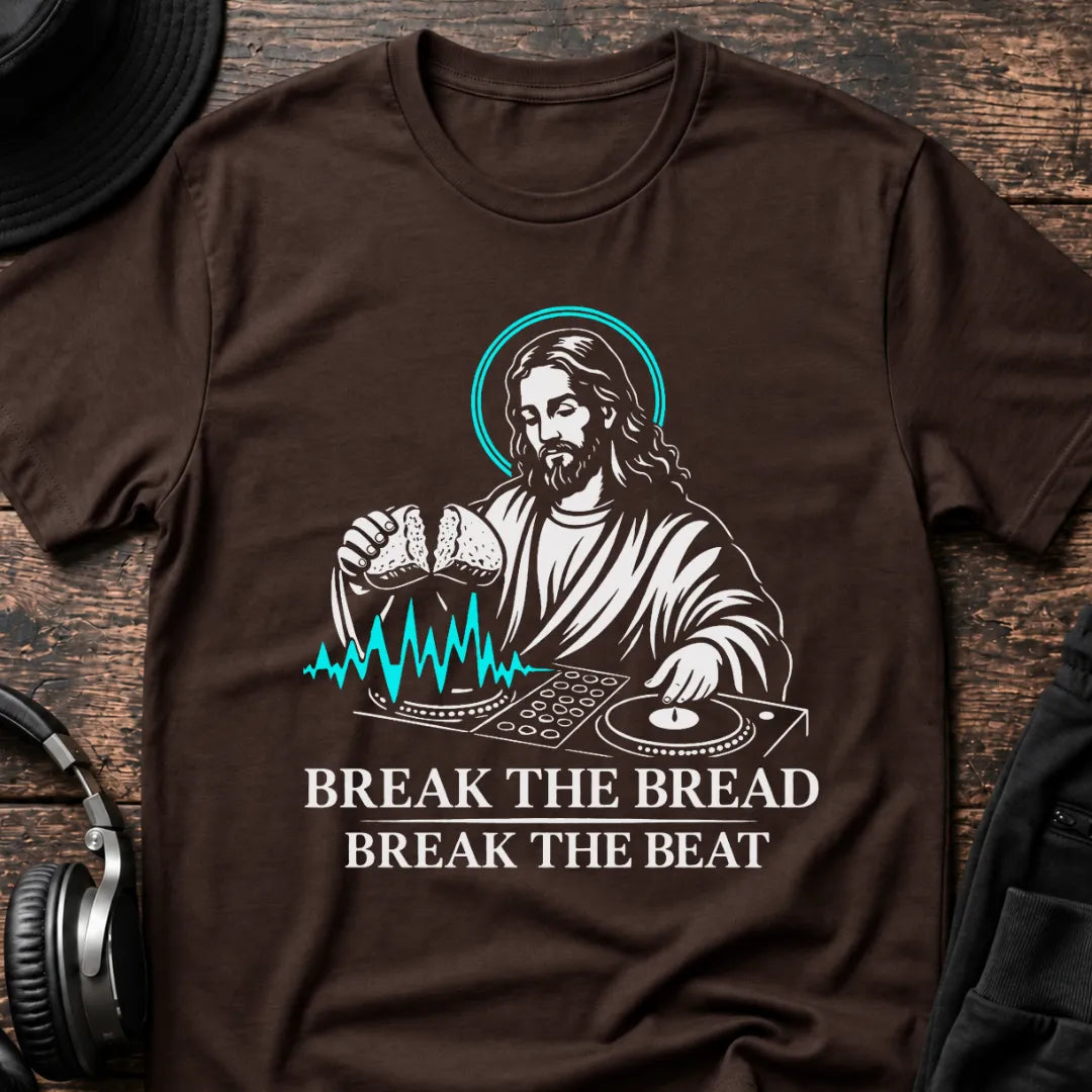 Jesus Amen Break T-Shirt flat lay by QUASIKERN