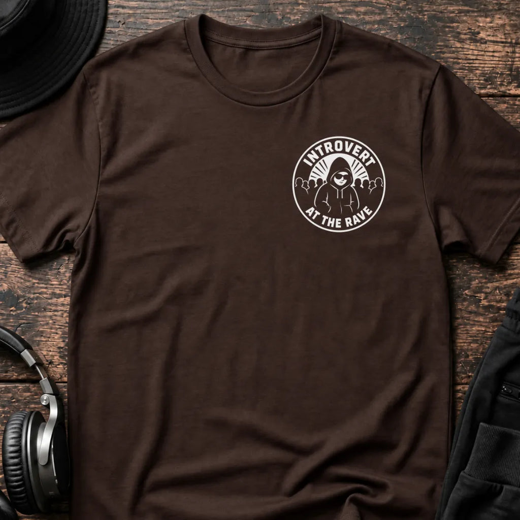 Introvert At The Rave T-Shirt flat lay by QUASIKERN