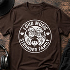 Loud Music Family Rave T-Shirt flat lay by QUASIKERN