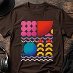 Abstract Drop Rave T-Shirt flat lay by QUASIKERN