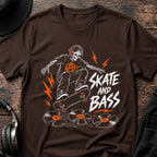 Skate and Bass DnB T-Shirt flat lay by QUASIKERN