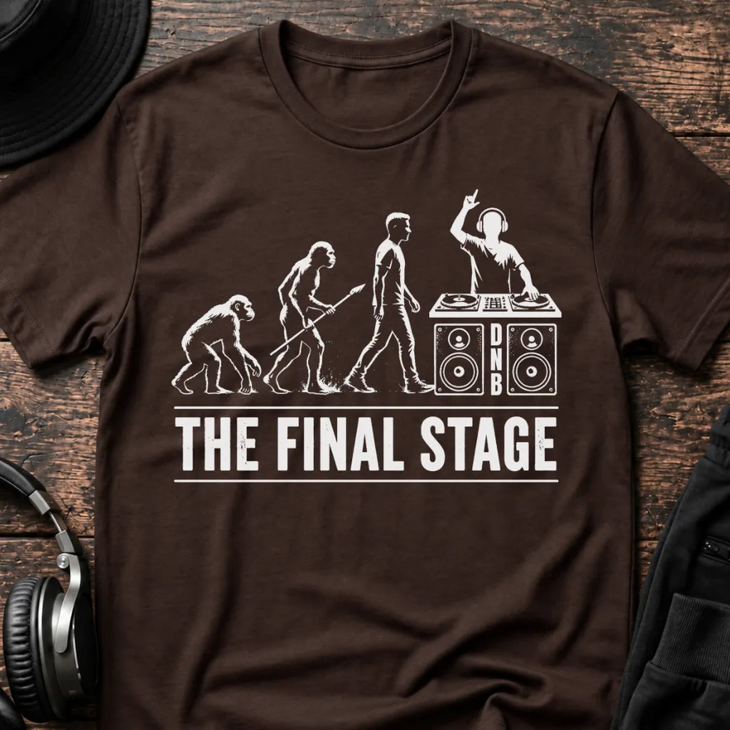 The Final Stage DJ T-Shirt flat lay by QUASIKERN