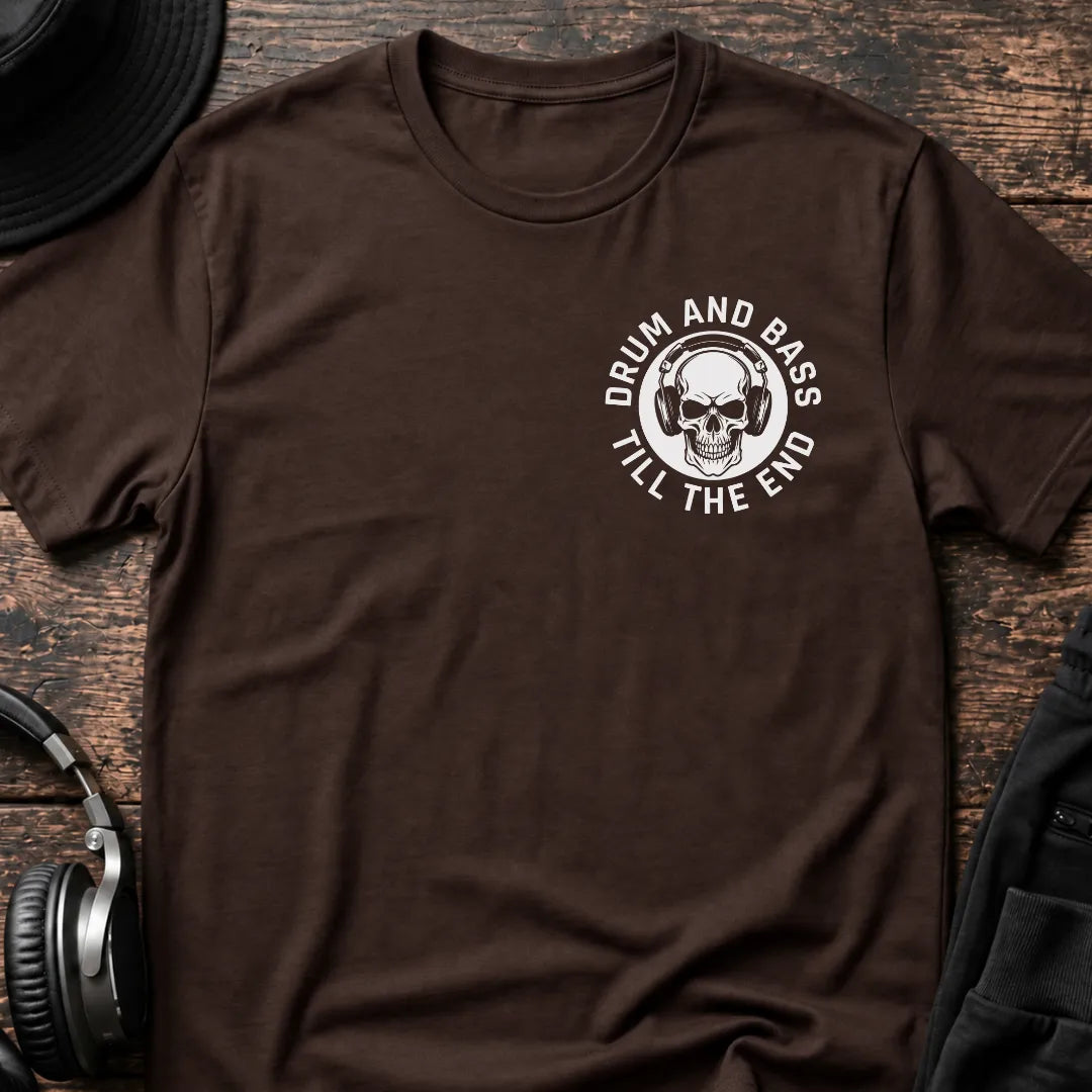 Till the End DnB T-Shirt flat lay by QUASIKERN