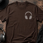Minimal Headphones DnB T-Shirt flat lay by QUASIKERN