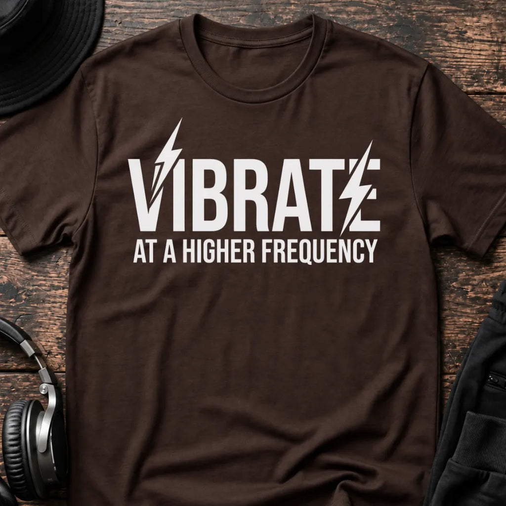 Higher Frequency DnB T-Shirt flat lay by QUASIKERN