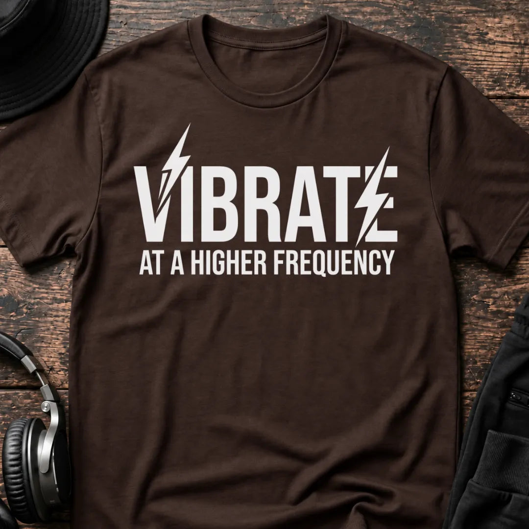 Higher Frequency DnB T-Shirt flat lay by QUASIKERN