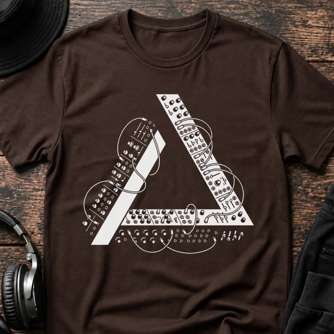 Trinity Console DJ T-Shirt flat lay by QUASIKERN