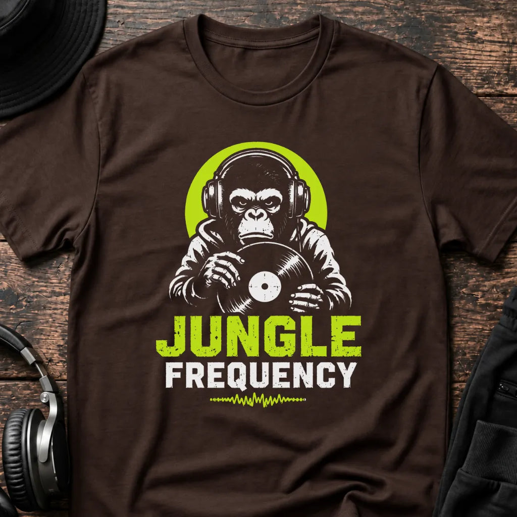 Jungle Frequency Jungle T-Shirt flat lay by QUASIKERN