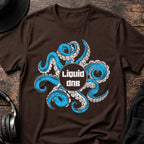 Octopus Liquid DnB T-Shirt flat lay by QUASIKERN
