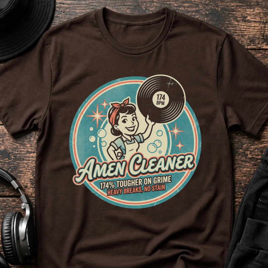 Amen Cleaner Amen Break T-Shirt flat lay by QUASIKERN