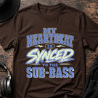 Synced Heartbeat DnB T-Shirt flat lay by QUASIKERN